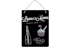 OHYER Kleine Tafel Zum Aufhängen Kreidetafel Message Board-Zeichen Doppelseitige Löschbar Hängende Tafelschilder mit Juteschnur für Menü Geburtstag Bar Buffet Wedding Küchenwand (Vertikal, 17 * 23cm)