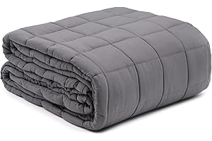 DMI Gewichtsdecke aus Mikrofaser, FSA- und HSA-berechtigt, Erwachsenengröße, überlegener Komfort und Atmungsaktivität, 203 x 152 cm, Ganzjahresgebrauch, 7,7 kg, Grau