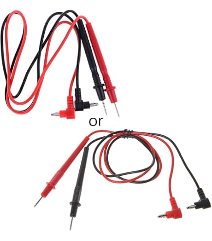 Cavi Di Prova Per Multimetro, Coppia Rosso E Nero, 107 Cm, 1000V / 20A, Puntali Con Impugnatura Antiscivolo E Protezione
