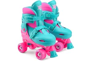 Xootz Kids Quad, Beginner Adjustable Roller Skates Girls, Pattini a rotelle Regolabili per Principianti Bambino