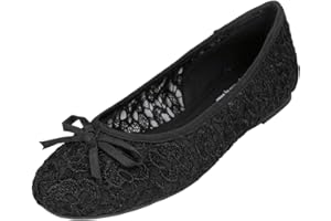 Feversole Women's Fashion Bow Round Toe Ballet Flat,Ballerine à Bout Rond à Mode nœud Papillon Femme