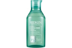 Redken, Champú de Menta Anti Grasa, Limpia y purifica el cabello graso y largos sensibilizados, Refresca las raíces y No aporta peso, Amino Mint, 300 ml