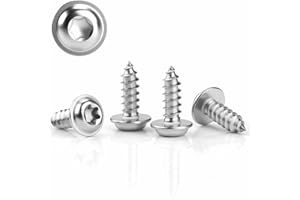 KGGZKG 80 sztuk wkrętów samogwintujących M4 x 10 mm, wkręty z płaskim łbem Torx, okrągłe śruby ze stali nierdzewnej