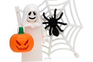 LEGO Minifigurine fantôme avec citrouille, araignée et toile d'araignée d'Halloween