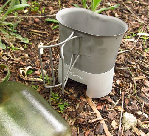 Canteen Cup Stand – Feldbecher Untersatz für US Feldflasche, aus Metall - 5