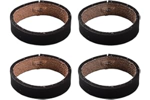 Hobbspring 6 unidades de fijación para cinturón, 2 colores, de piel, para cinturón de piel de vacuno, para hombres y mujeres, negro y marrón, Color mezclado, 12.5x30x2