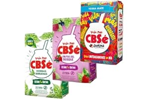 GENÉRICO Packs Yerba Mate CBSe | Varias Variedades | Infusión Tradicional Argentina | Diferentes Sabores a Elegir (Hierbas Serranas, Frutos del Bosque y Guaraná)
