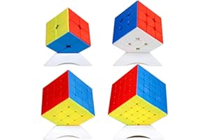OOSTIFUN OJIN MoYu MOFANGJIAOSHI CUBING CLASSROOM MFJS Meilong Specific Cube Bundle 2x2 3x3 4x4 5x5 Cube Smooth Cube Set with Gift Packing + Four Cube Tripods (Senza Adesivo)