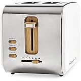 Grille Pain 2 Fentes Larges Blanc