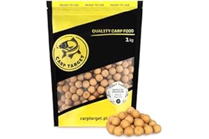 Carp Target - Boilies Premium 16/20/24 mm - 1kg - 10 Eier für 1 kg Boilies - Sinkender Köderball für Karpfen und Graskarpfen - Aromatische Mischung aus Haith's Zubehör