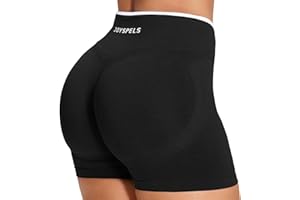 JOYSPELS Gym Shorts for Women Seamless Scrunch Bums Lifting High Waisted Activewear Shorts - Booty Tummy Control Best for Workout Running Cycling Sports
