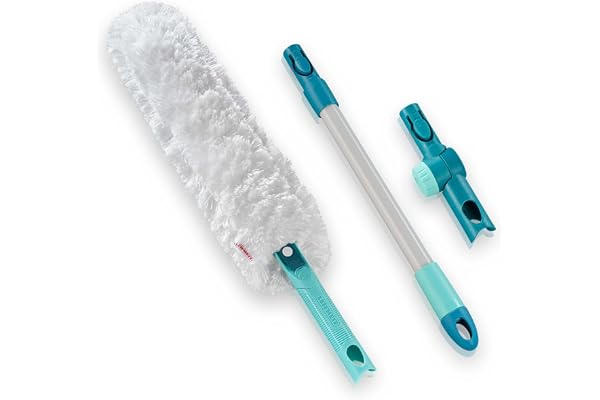 Leifheit Set SUPERDUSTER XL Pro Reach, plumeau Extensible Long avec Manche de 43 cm, Lavable jusqu'à 50 Fois, Microfibre, plumeau télescopique, Laver au Lieu de Jeter