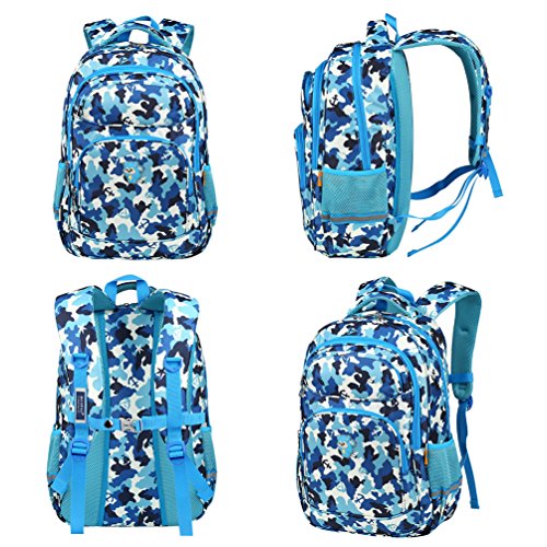 Vbiger Sac à Dos d'étudiant Unisexe Sac de Livre en Nylon pour Les Enfants Sacs d'école élégants Sac à bandoulière Portable pour Les élèves du Primaire