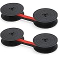 Lot 6 PrinterField Compatible Typewriter Ink Spool Ribbon Twin Spool For Olivetti Gr4 1004 Fn For Olivetti Typewriter Red Black