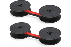 QTKSCEADLNCE 2 Stück Farbband für Schreibmaschine, Nylon Typewriter Farbband Schriftband Farbband Doppel Spule Schreibmaschinen Farbband Rot Schwarz kompatibel mit die Meisten Schreibmaschinen Langlebig Hochwertig