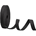 Jomnvo 1/2 Inch by 8M Double Fold Bias Tape Bias Binding Tape for DIY Garment Sewing Seaming Hemming Piping (Black)