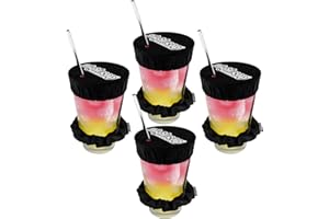 NightCap - The Original Drink Cover Scrunchie, as seen on Shark Tank - Anti Spike Drink Covers - Drink Protector Scrunchie for Women - Fits Most Cups & Glasses, Reusable - Black - 4 Pack