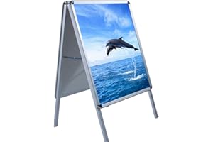 Tuff Concepts A-Board Double Side Aluminium Pavement Sign, Snap Frame Poster Display Stand (A1)