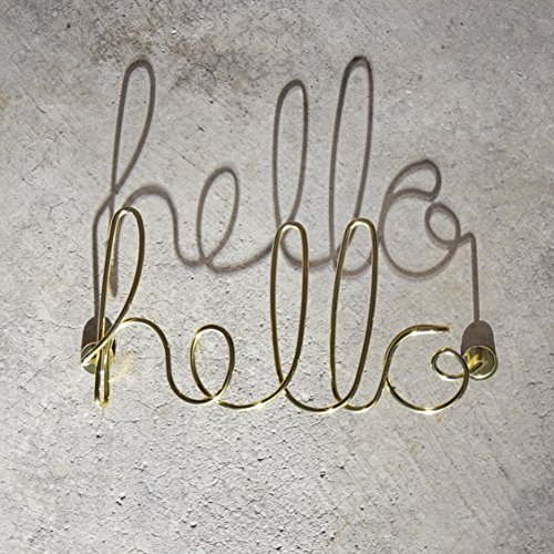 UMBRA-Hello-Fil-de-mtal-dor-Hello-A-visser-au-mur-pour-un-message-dcoratif-Dimension-324x147x72cm