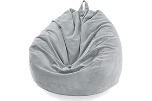 CHICKWING Chickwin Bean Bag Corduroy without Filling, Gaming Bean Bags Chair for Adult Kids, Highback Comfortable Indoor Outdoor Living Room Large Beanbag Seat