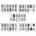 Bundle Monster 10pc Extra Large Full Nail Art Retangular Shape XL Stamping Plates, Set 1: 1-10