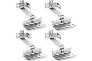 PHOTECT 4 Ganci per Tetto Fotovoltaico A2 Morsetti Terminali in Acciaio Inox PV Montaggio per Fotovoltaici 3 Vie Regolabile Staffa per Pannello Solare Accessori per Fissaggio Bordo Fotovoltaico