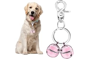 Whimsii Extra Loud Cat & Dog Bell for Collar, Pet Tracker & Falconry, Durable Brass Collar Charms with Swivel Lobster Clasp