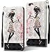 Produktbild iPhone 6S Plus Hülle, iPhone 6 Plus Hülle, SpiritSun Ledertasche Schutzhülle für Apple iPhone 6 Plus / 6S Plus (5.5 Zoll) Mode Gemalt Muster Tasche Case im BookStyle Design mit Standfunktion und Kredit Kartenfächer - Fee Mädchen