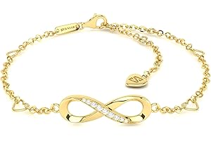 SERASAR Premium bransoletka na kostkę damska | Srebro próby 925 | 18-karatowe prawdziwe złoto | Regulowana długość | Cztery kolory | W zestawie pudełko na biżuterię