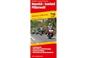 Hunsrück - Saarland - Pfälzerwald: Motorradkarte mit GPS-Tracks zum Gratisdownload, Ausflugszielen, Einkehr- & Freizeittipps und Tourenvorschlägen, ... GPS-genau. 1:200000 (Motorradkarte: MK)