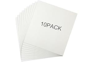 ROOWEST 10 Pieces Oven Paper, Ceramic Fiber, 11" x 12" x 0.12", High Temperature Ceramic Temperature Gasket, Material, Paper, White Insulation, Fireproof, Microwave Oven Tray for Glass Backing (0.12")