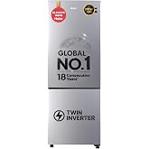 Haier 237 L 2 Star Frost Free Twin Inverter Double Door Bottom Mount Refrigerator with Extra Spacious 2X Veg Box (HEB-242EGSA-P, Moon Silver, 2026 Mod