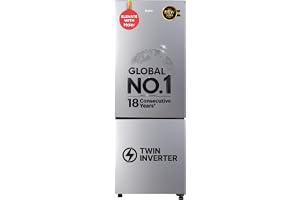 Haier 237 L 2 Star Frost Free Twin Inverter Double Door Bottom Mount Refrigerator with Extra Spacious 2X Veg Box (HEB-242EGSA-P, Moon Silver, 2026 Model)