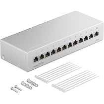 DeleyCON - 4 Prises RJ45 CAT 7 Sans Outil • Blindées • 10 Gbit/s • Compatible Câbles Réseau Bruts