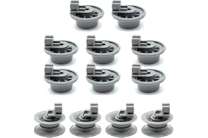 BIHARNT 8 Unterkorb Rollen 611475/165314 & 4 Oberkorb Rollen 611666 Geschirrspüler Korbrollen Rollen für Bosch,Siemens, Neff, Beko, Constructa, Indesit, Balay