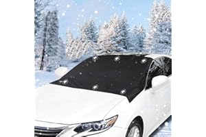 UQTUKO Copri Parabrezza Auto Magnetico Antigelo Antighiaccio Telo Antipioggia, Adatto la Maggior Parte dei Veicoli, 206 x 116cm