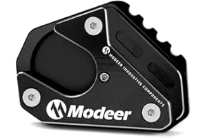 Modeer For KTM Duke 125 200 250 390 RC 390 250 200 125 Husqvarna VITPILEN 401 SVARTPILEN 125 200 250 401-2023 Motorcycle CNC Side Stand Enlarge Extension Pad Accessories (Black)