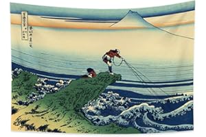 YONGFOTO 150x100cm Ukiyo-e Arazzo Monte Fuji 36 Viste Camera Tappezzerie Kajikazawa nella provincia di KaiPaesaggio Arte muraria Giapponese Pittura tradizionale Stile Toyo Arazzi