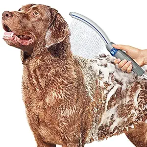 Waterpik 13 Inch Blue/Grey Plastic Pet Wand Pro Dog Shower Attachment for Fast and Easy Bathing