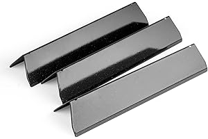 BBQ-YUMMY 7635 38,8CM Porzellanemaille Flavoizer Bars für Weber Spirit I,II 200 Serie E210 S210 Grills, Brennerabdeckung für Wever e210 Aroma zubehör, ersatzteile Flammenverteiler Hitzeschild, Heizplatte
