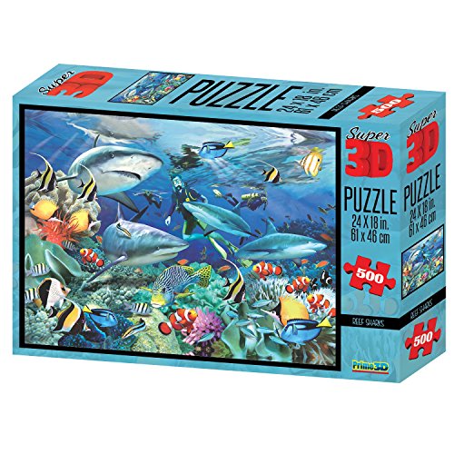 Preisvergleich Produktbild Howard Robinson Reef Sharks Super 3D Puzzle (500 Teile, mehrfarbig).