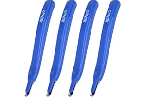 FineGood Lot de 4 extracteurs d'agrafes magnétiques pour l'école, le bureau et la maison Bleu