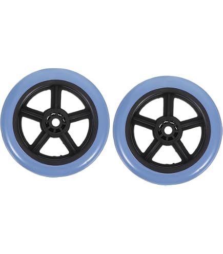 NINOSO Set 4 Ruote In Poliuretano Per Carrelli Della Spesa - Capacità 635 Kg - Diametro 5 Pollici - 3