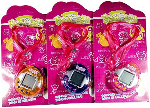 Deaum 1Pc LCD Virtual Digital Pet Handheld Electronic Game Machine Toy With Lanyard, Random Color