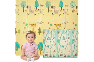 Edibaby, Baby väckarklocka, 180 x 150 cm, tjocklek 1 cm, barndesign, vadderad lekmatta i XPE, vändbar och vikbar, aktivitetsm