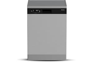 Ariston Freestanding Dishwasher 15 Place Settings Full Size, 8 Wash Programs, AquaIntense PowerWash, 43 dBA Quiet Operation, Active Ventilation Drying, Stainless Steel Inox - ARDF658DDI3XME