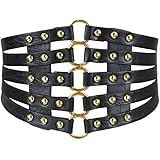 Oyccen Retro Cavo Cintura Larga Elastico Donne Decorazione Cinture Corsetto