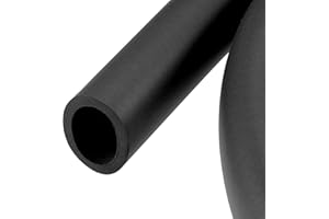 sourcing map Tubo in schiuma, diametro interno 28 mm, diametro esterno 38 mm, lunghezza 1 m, per impugnatura e isolamento dei tubi, nero, confezione da 2