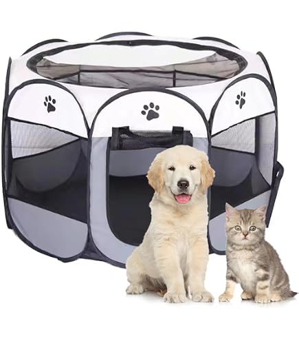 Box Pop-up Pieghevole Per Animali Da 120x38 Cm, Trasportabile E Traspirante, Per Gatti, Conigli E Porcellini D'India