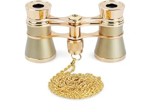 BEEOFICEPENG 3 x 25 opera tittar kikare all metall med handtag/kedja damer retro liten kikare minikikikare